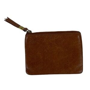 Madewell Brown Leather Zippered Coin Purse